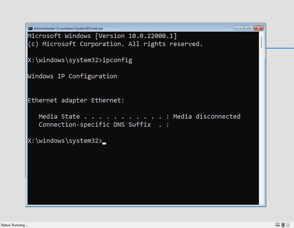A computer screen shot of a black screen
Description automatically generated