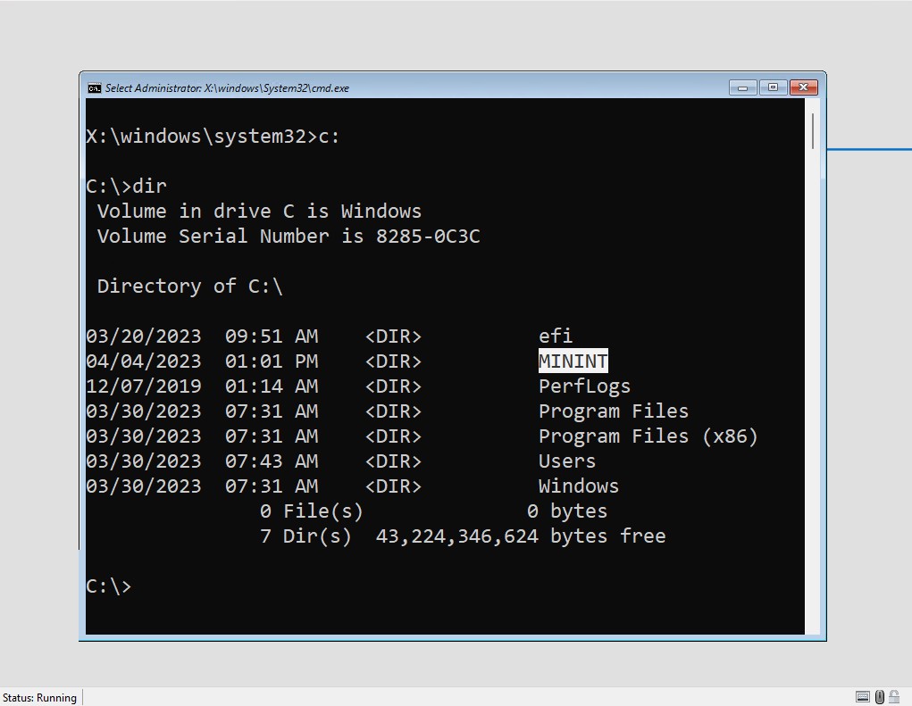 A computer screen with white text
Description automatically generated
