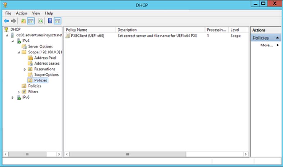 Enable BIOS and UEFI Boot for PXE in DHCP Enable BIOS and UEFI Boot for PXE in DHCP