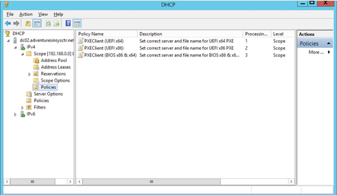 Enable BIOS and UEFI Boot for PXE in DHCP Enable BIOS and UEFI Boot for PXE in DHCP