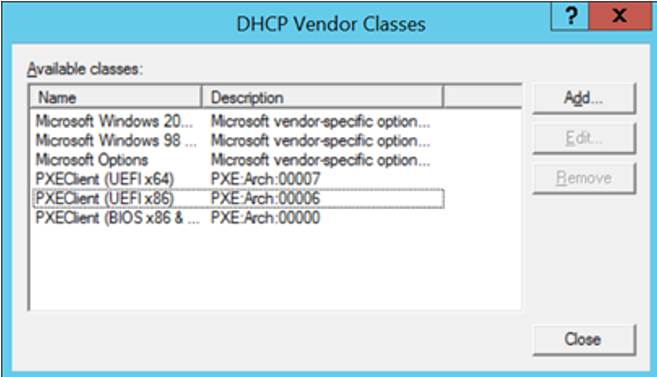 Enable BIOS and UEFI Boot for PXE in DHCP Enable BIOS and UEFI Boot for PXE in DHCP